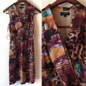 Tahari | Mixed Animal Print Dress Small